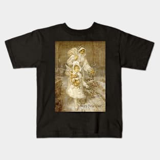 Vintage Christmas Angel Kids T-Shirt